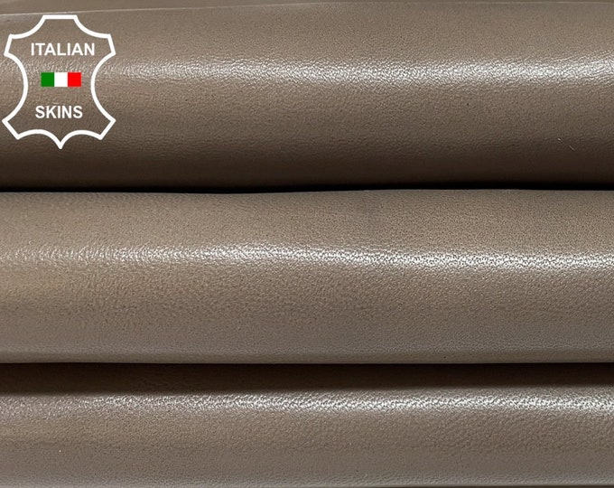 LIGHT TAUPE BROWN Smooth Italian Goatskin Goat Leather hides pack 2 skins total 10+sqf 1.0mm #B2055