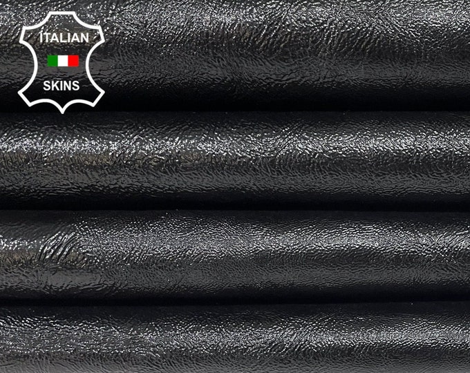 BLACK ROUGH COATED Thick Strong Italian Goatskin Goat Leather hides pack 3 skins total 20sqf 1.5mm #B917