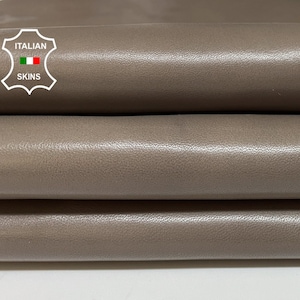 LIGHT TAUPE BROWN Smooth Italian Goatskin Goat Leather hides pack 2 skins total 10+sqf 1.0mm #B2055