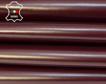 PATENT WINE BURGUNDY Semi Gloss Italian Goatskin Goat Leather pack 2 hides skins total 10sqf 1.0mm #B9775