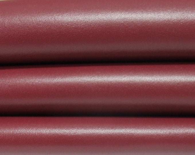 WINE RED BORDEAUX smooth Italian genuine Lambskin Lamb Sheep leather skins hides 0.5mm to 1.2mm