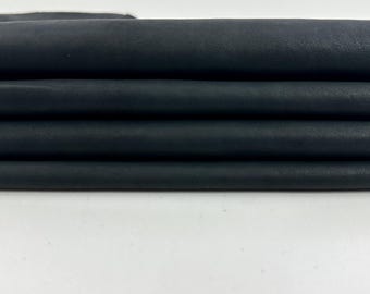 WASHED ANTHRACITE DARK Grey Vegetable Tan Soft Italian Lambskin Sheep Lamb leather hide hides skin skins 6sqf 0.8mm #C5135