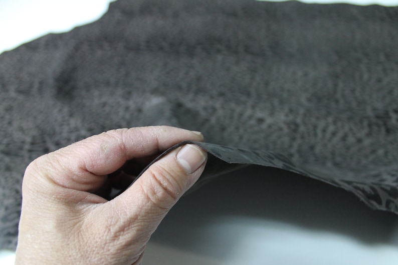 DARK BROWN LEOPARD print Italian Lambskin Lamb Sheep leather material for sewing skin hide skins hides 5-8sqf 0.7mm