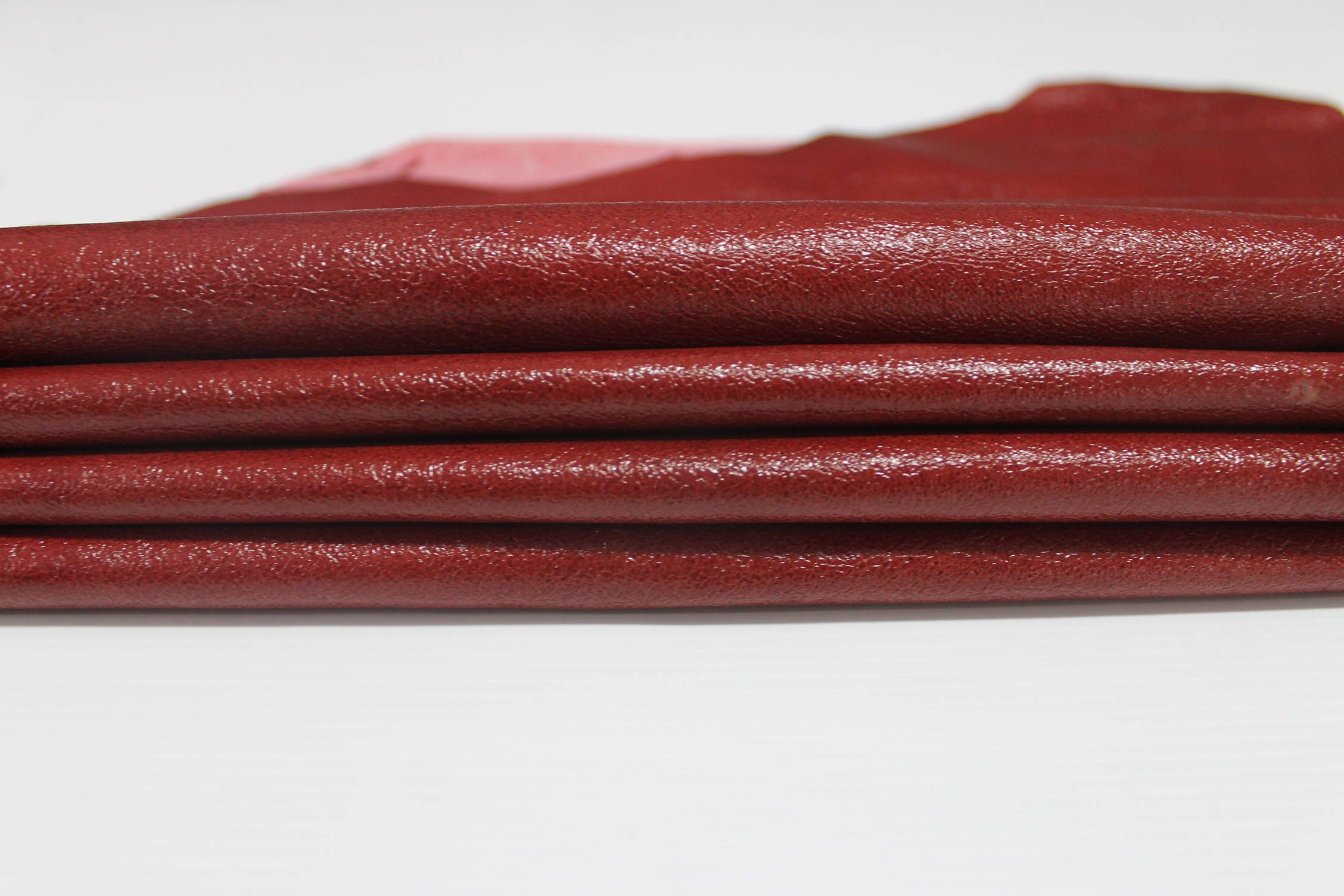 2 oz. Italian Lambskin leather lamb skin hide Wine Blood 7 Sq.Ft