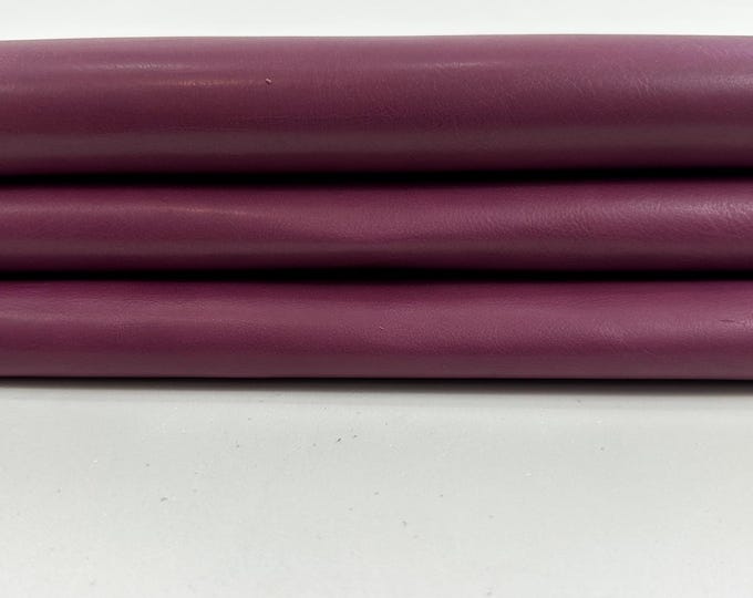 PURPLE Italian Calfskin Calf Cow Baby Buff leather hide hides skin skins 5+sqf 0.8mm #C5056