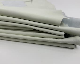 LIGHT GOLDENROD GREENISH Yellow Soft Italian Lambskin Sheep Lamb Leather pack 4 hides skins total 32sqf 0.9mm #C2835