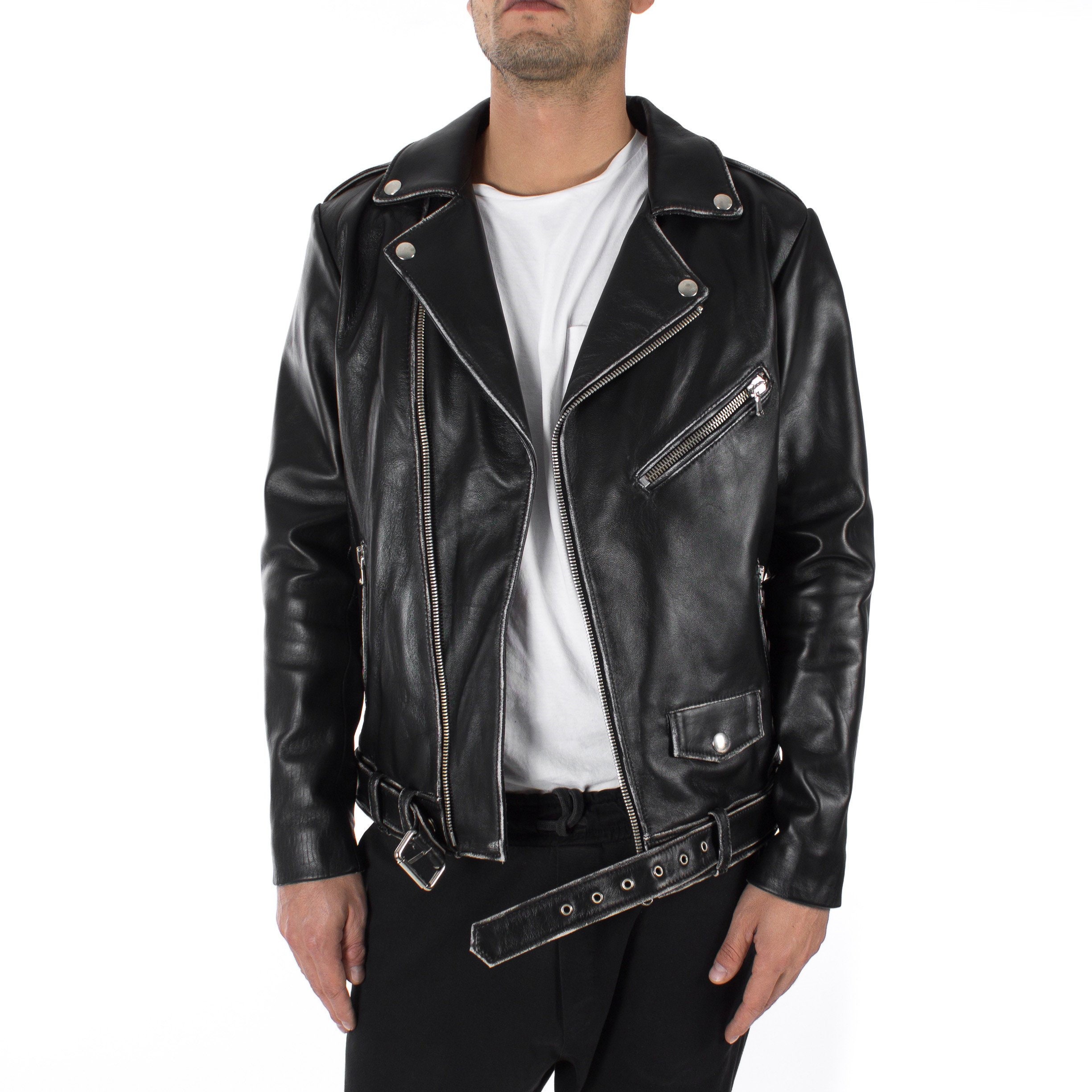 Men's Vintage Black Leather Jacket