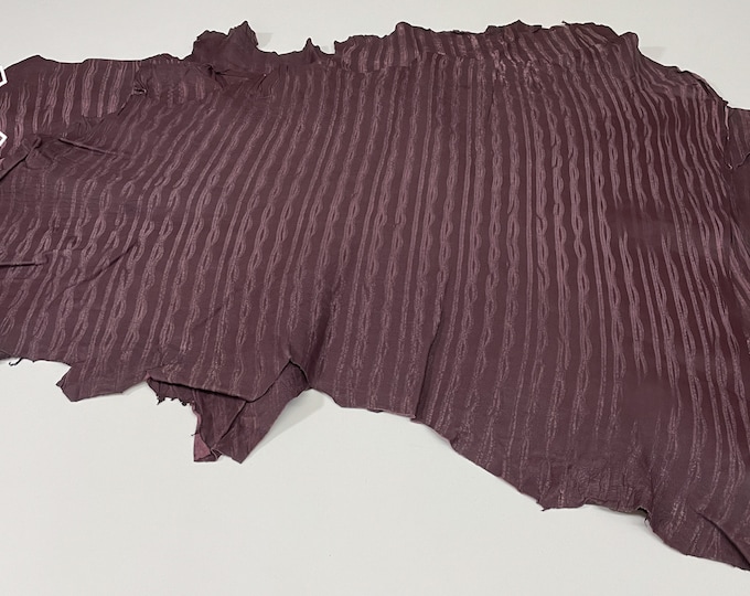 BURGUNDY VINTAGE LOOK Soft Italian Lambskin Lamb Sheep Leather hides pack 4 skins total 20sqf 0.9mm #B2212