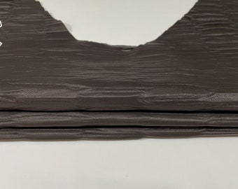 NATURAL DARK BROWN Textured Soft Italian Lambskin Lamb Sheep Leather hides hide skin skins 5sqf 0.8mm #B1109