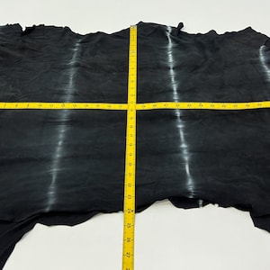 BLACK SUEDE TIE Dye Soft Italian Lambskin Lamb Sheep Leather pack 5 hides skins total 25sqf 0.7mm #C206