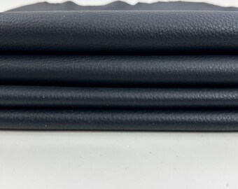 MIDNIGHT DARK BLUE Grainy Soft Italian Calfskin Calf Cow Baby Buff leather hide hides skin skins 9+sqf 1.0mm #C5115