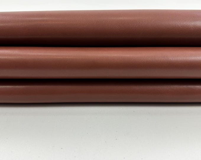BRIC BROWN Italian Calfskin Calf Cow Baby Buff leather hide hides skin skins 6+sqf 0.8mm #C5055