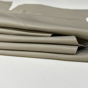 GRAY GREY Soft Italian Lambskin Lamb Sheep Leather pack 2 hides skins total 9sqf 0.7mm #B9720