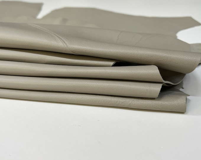 GRAY GREY Soft Italian Lambskin Lamb Sheep Leather pack 2 hides skins total 9sqf 0.7mm #B9720