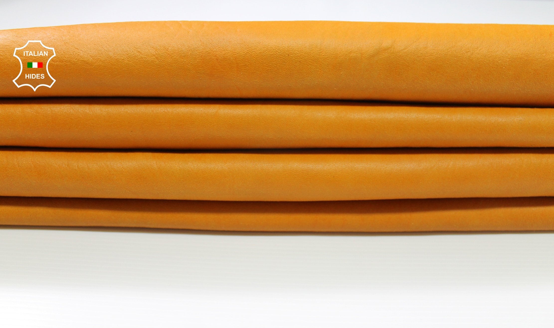 4 skins TANGERINE ORANGE cracked crackled vintage look Italian genuine