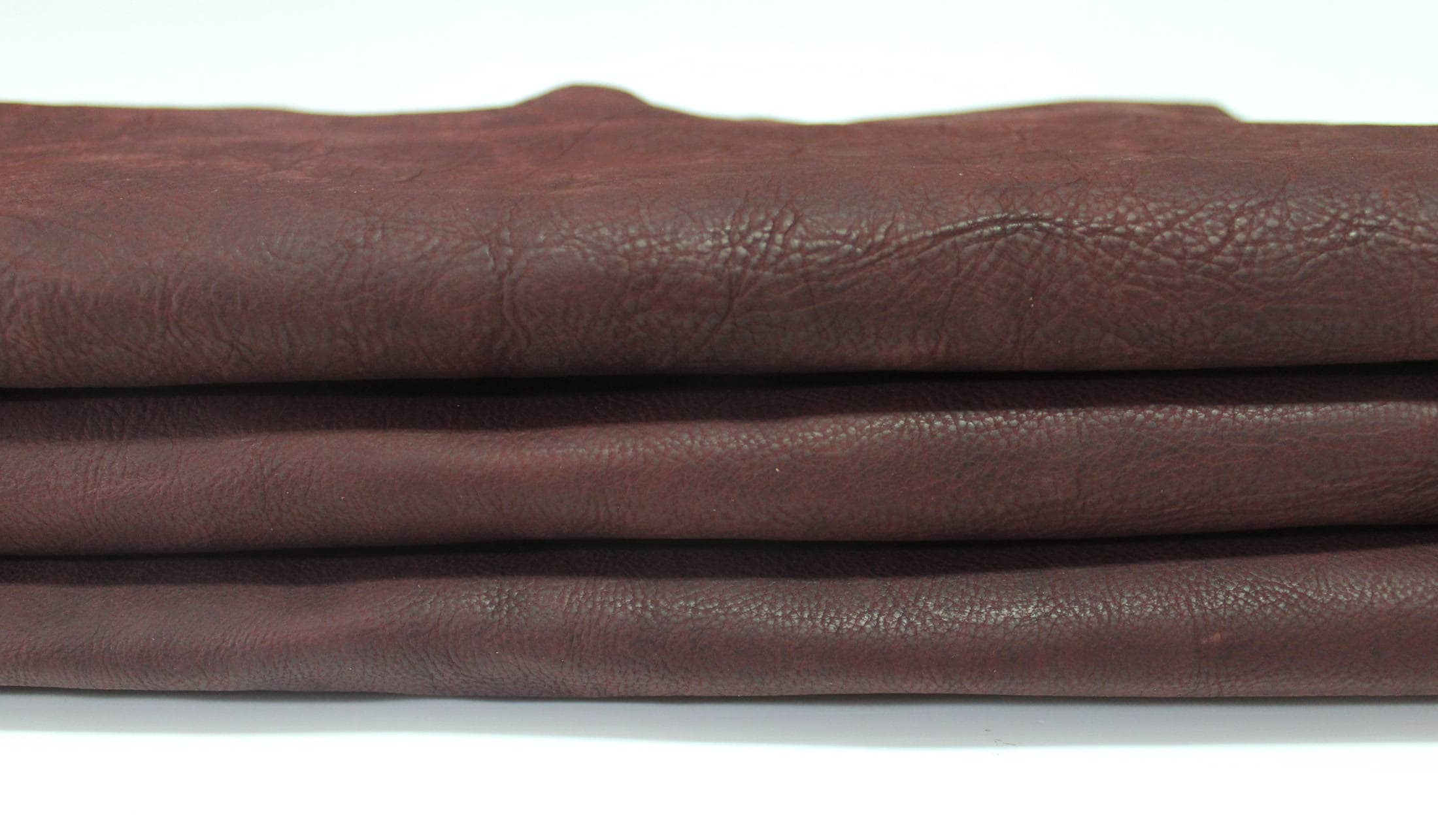 ANTIQUED BROWN Calf Calfskin Italian genuine leather skin skins hide hides vintage look 12 sqf 