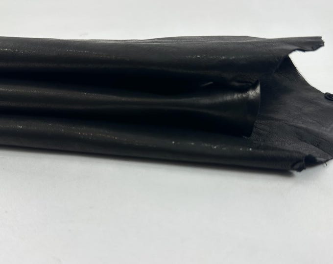 WASHED BLACK VEGETABLE Tan Soft Italian Lambskin Sheep Lamb leather hide hides skin skins 3sqf 0.8mm #C5724