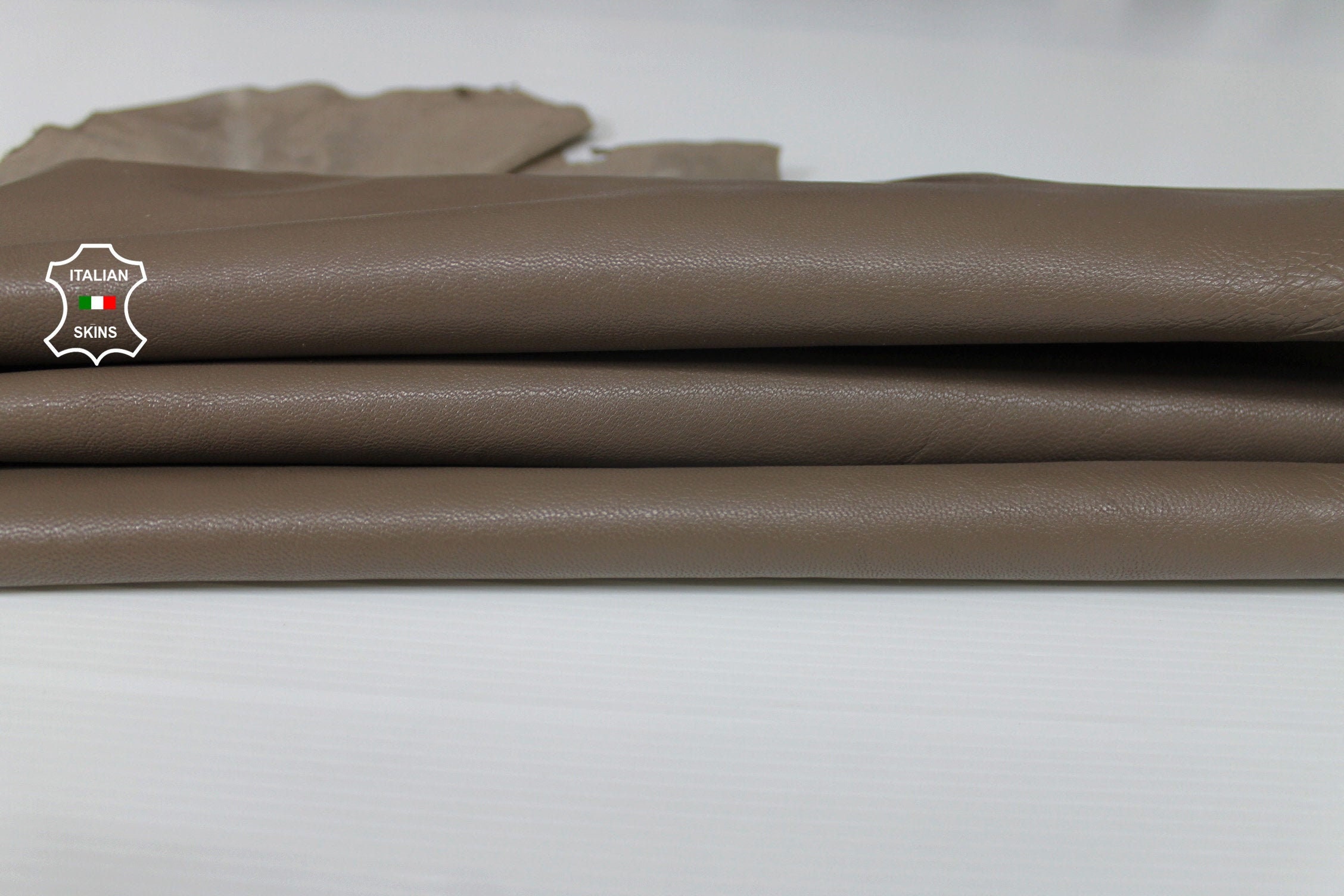 TAUPE BROWN Italian Goatskin Goat leather material for sewing crafts 5  skins hides total 30sqf 1.2mm #A6209