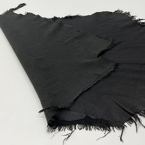 BLACK STRETCH Thin Soft Italian Lambskin Lamb Sheep Leather hide hides skin skins 6sqf 0.6mm B9952 image 3