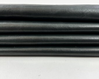 DARK PETROL GREY Vegetable Tan Thin Soft Italian Lambskin Sheep Lamb leather hide hides skin skins 5sqf 0.6mm #C5048