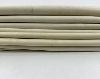 UNDYED IVORY NAKED Chrome Dying Process Thin Soft Italian Lambskin Sheep Lamb leather pack 8 hides skins total 40sqf 0.6mm #C5076