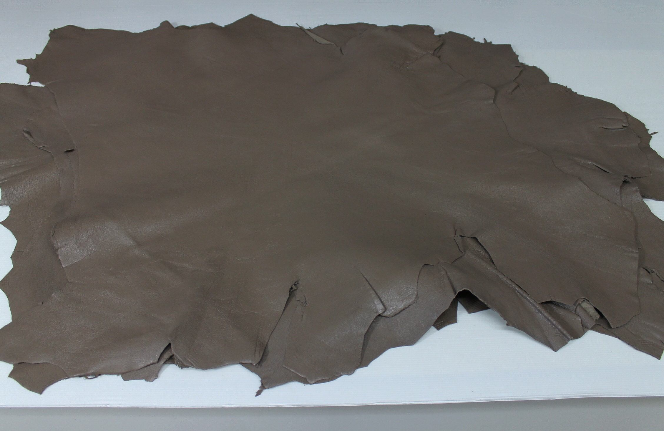 TAUPE BROWN Italian Goatskin Goat leather material for sewing