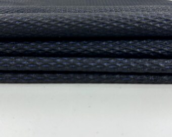 BLACK NET TEXTURED Perforated On Violet Backside Thin Soft Italian Lambskin Sheep Lamb leather hide hides skin skins 5sqf 0.5mm #C5142