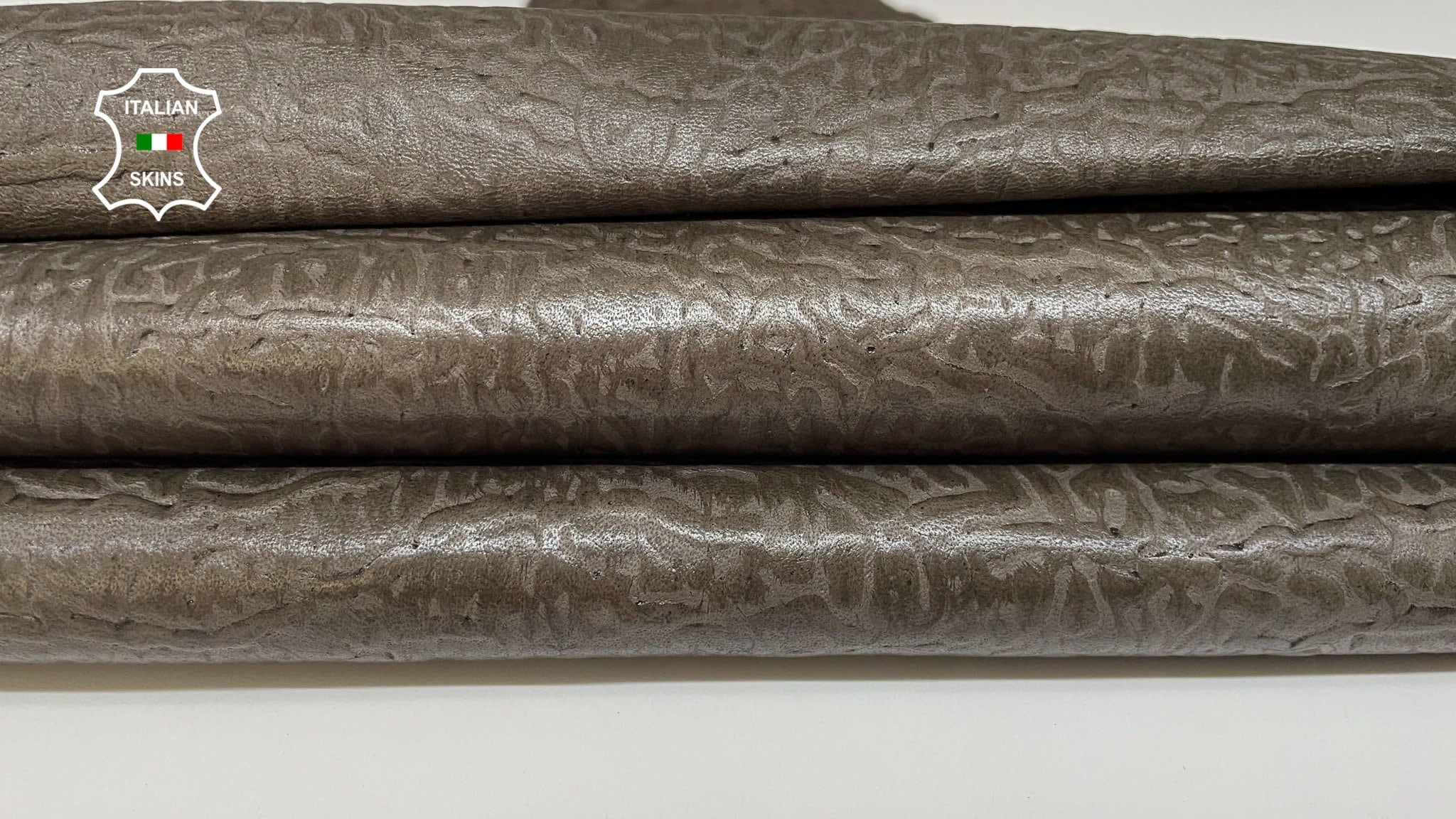 TAUPE BROWN Italian Goatskin Goat leather material for sewing