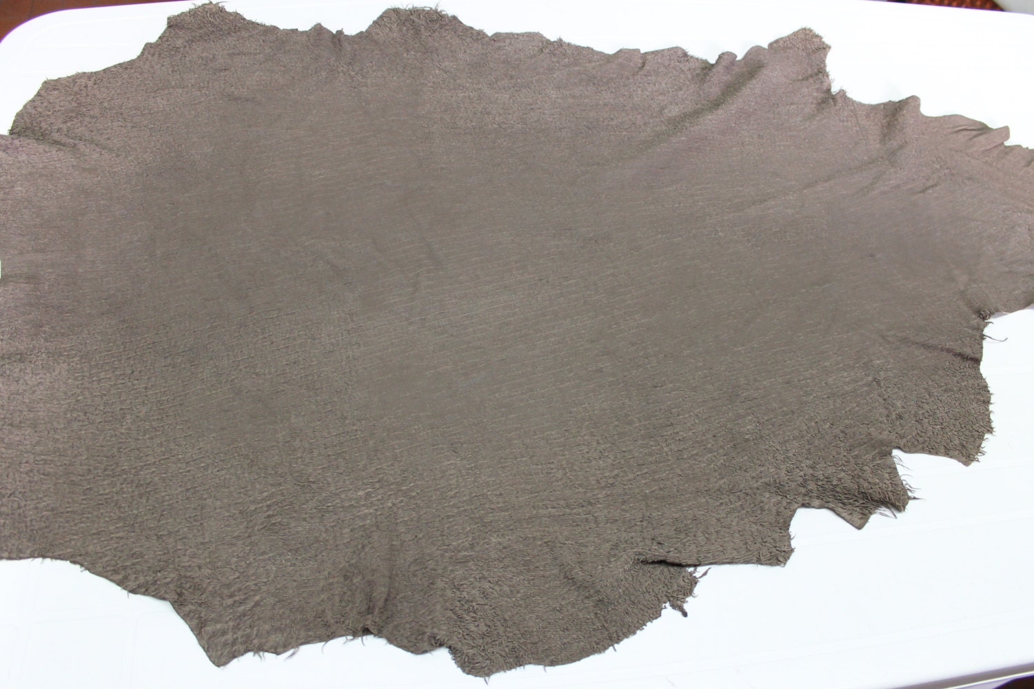 Italian Lambskin leather skin skins VINTAGE BROWN cat scratches 7 sqf 8664