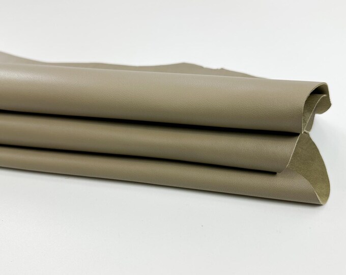 KHAKI Soft Italian Lambskin Sheep Lamb Leather hide hides skin skins 5+sqf 0.8mm #C2956