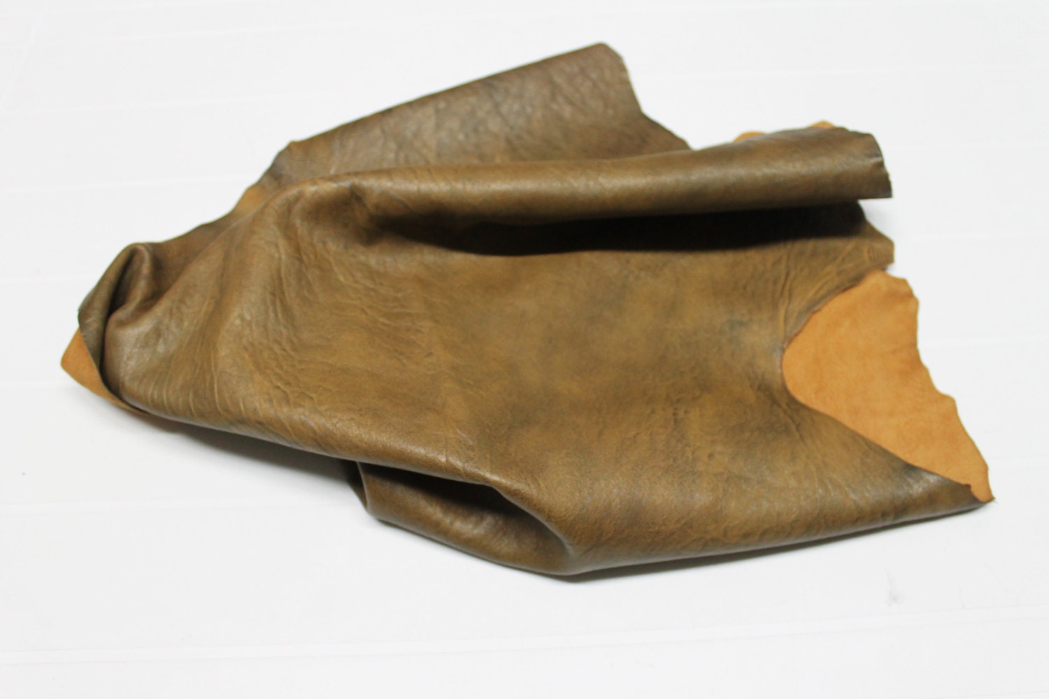 Italian thick grainy Lambskin vegetable tan leather hide skin hides ...