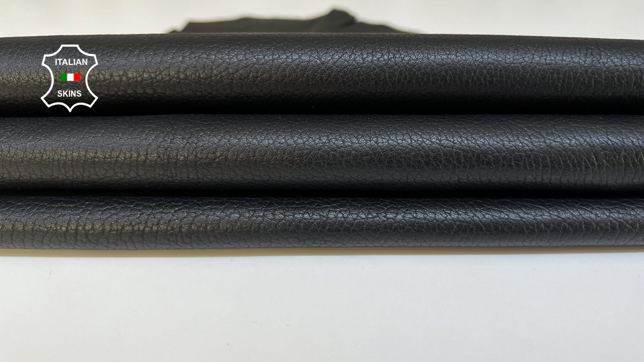 Textured BLACK Leather Sheets // Real Pebbled Leather Fabric// Genuine Leather  Hides for Sewing //BUMPY BLACK 846, 2oz/ 0.8 Mm -  Singapore