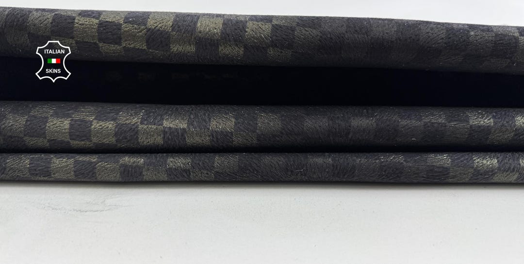 Delivered Duty Paid - OLIVE GREEN ANTIQUED Checker Board Print Italian ...