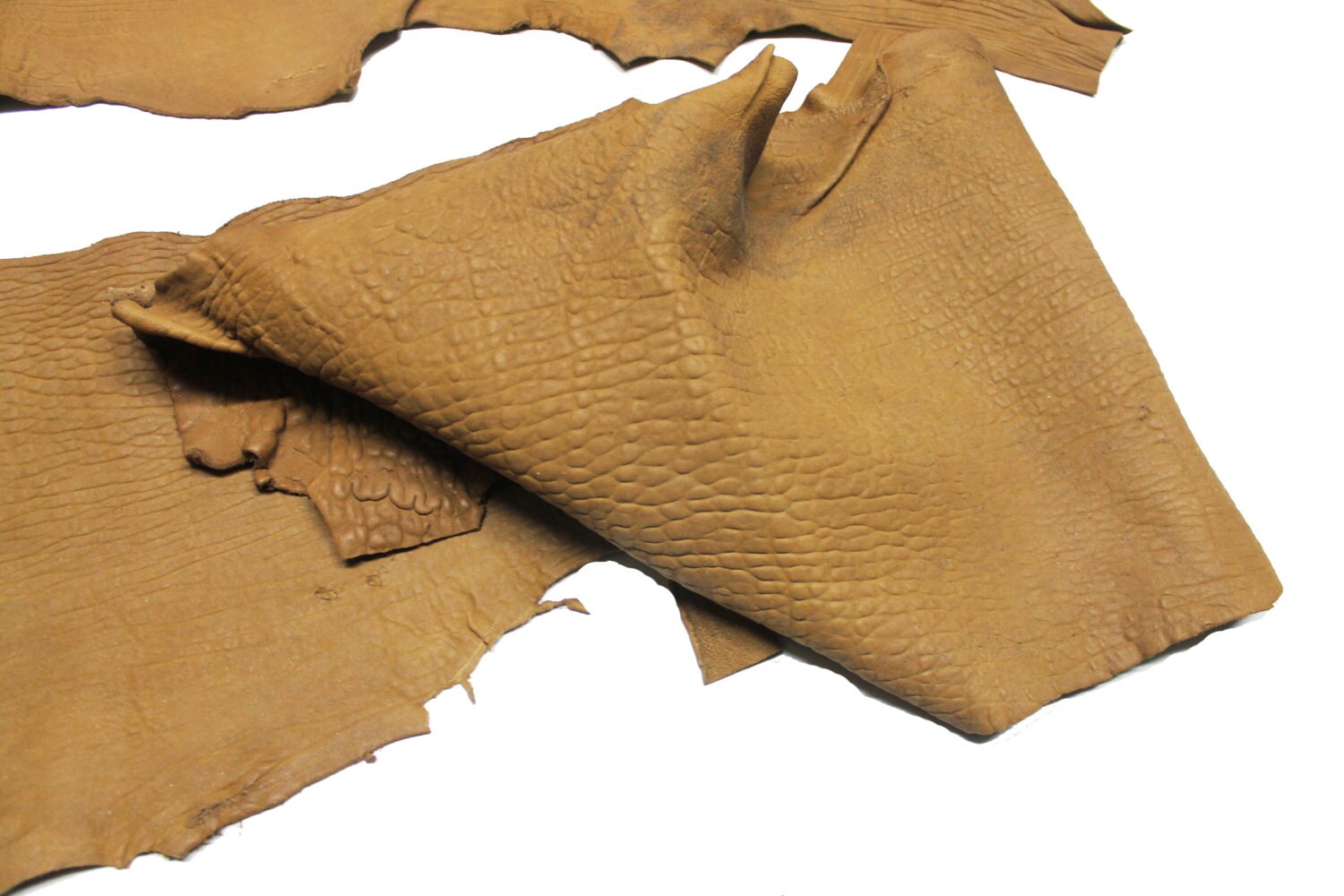 Italian thick Lambskin leather hide hides skin skins Bubble GRAINY CAMEL 9sqf A427