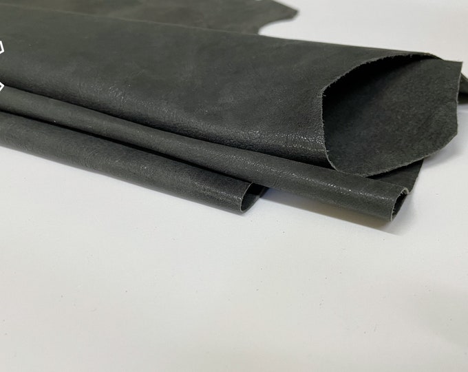 DARK TAUPE GRAY Vegetable Tan Thin Soft Italian Lambskin Lamb Sheep Leather hides hide skin skins 5sqf 0.6mm #B2238