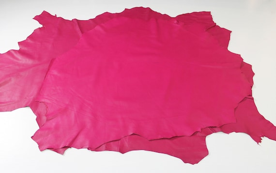 Pink Genuine Lamb Skin Hides Real Leather Soft Thin Upholstery Craft Fabric 902