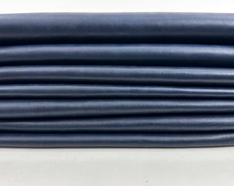 DARK BLUE ANTIQUED Italian Lambskin Sheep Lamb Leather pack 6 hides skins total 35sqf 1.0mm #C5106
