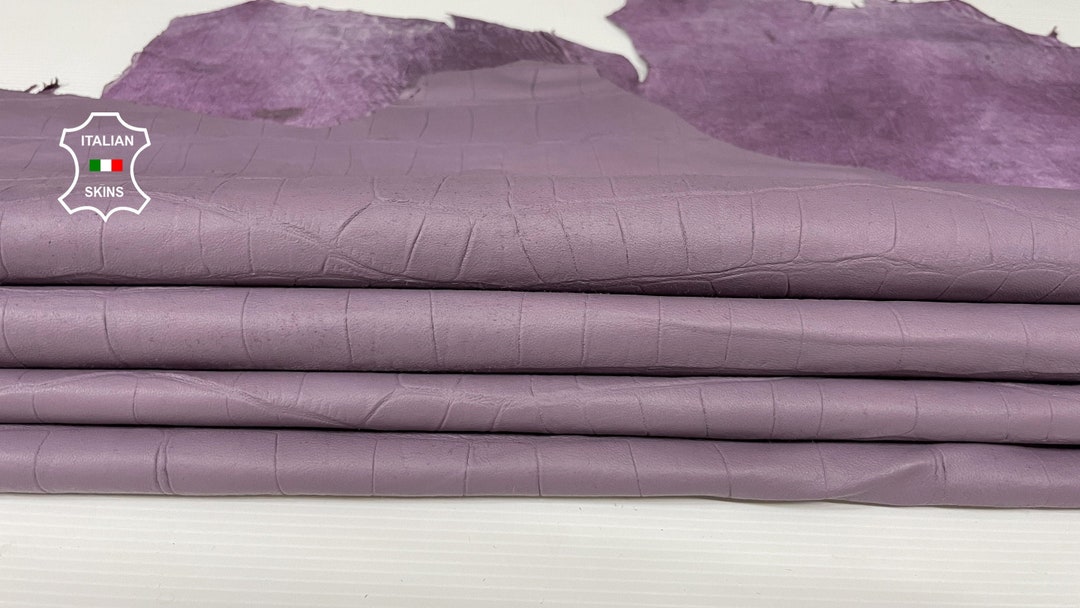 Purple Genuine Leather Real Lambskin Hides, Soft Finish Sheepskin Bookbinding  Cloth Fabric Craft Material 5-6 Sqt 0.5-0.6 Mm Get a Full Skin 