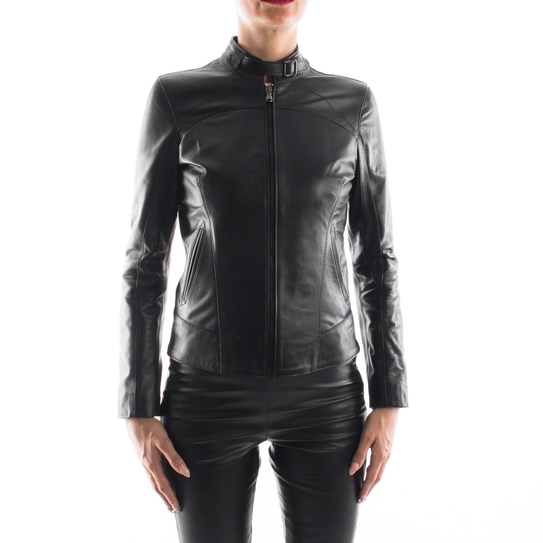 Italian Handmade Women Soft Genuine Lambskin Leather Jacket - Etsy