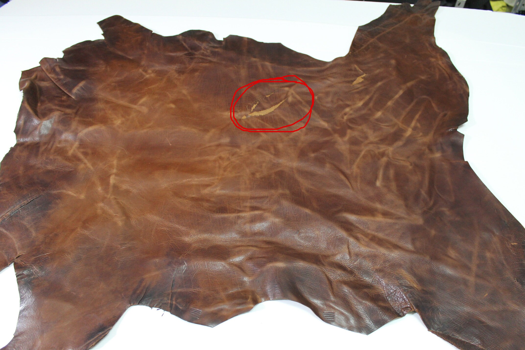 ANTIQUED BROWN natural vintage look vegetable tan Thick Italian genuine Calfskin Calf leather