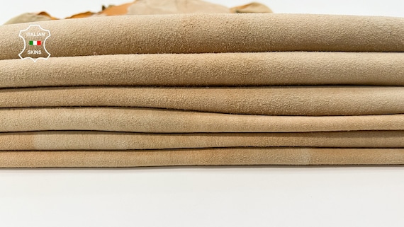 Free Fedex & Duties - SANDY BEIGE STRETCH Nubuck Vintage Look