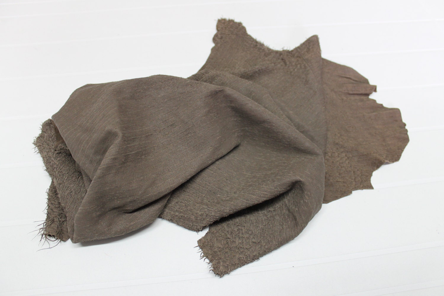 Italian Lambskin leather skin skins VINTAGE BROWN cat scratches 7 sqf 8664