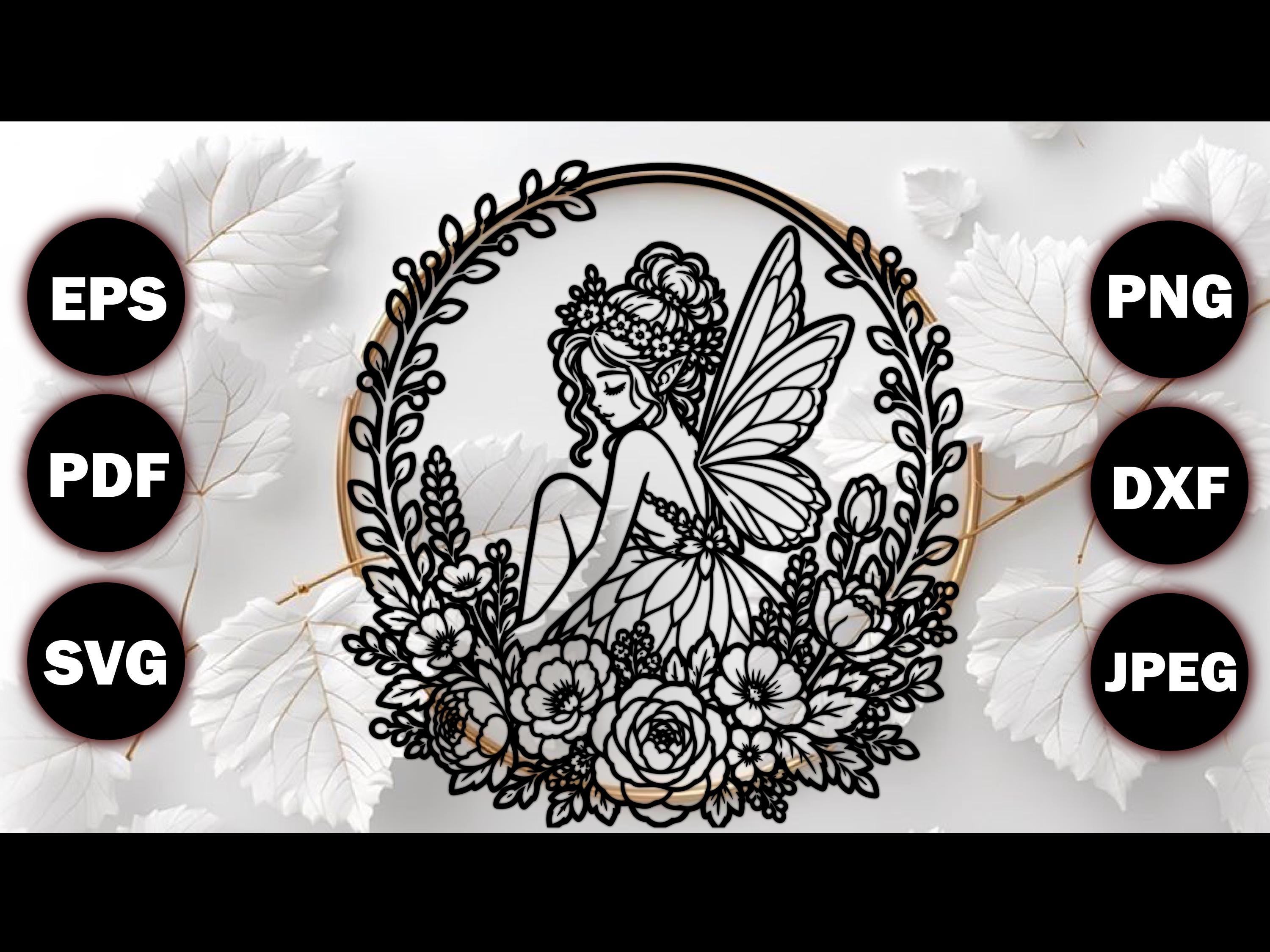 Forest Fairy SVG | Magical Fairy Clipart for Cricut Silhouette | Png ...