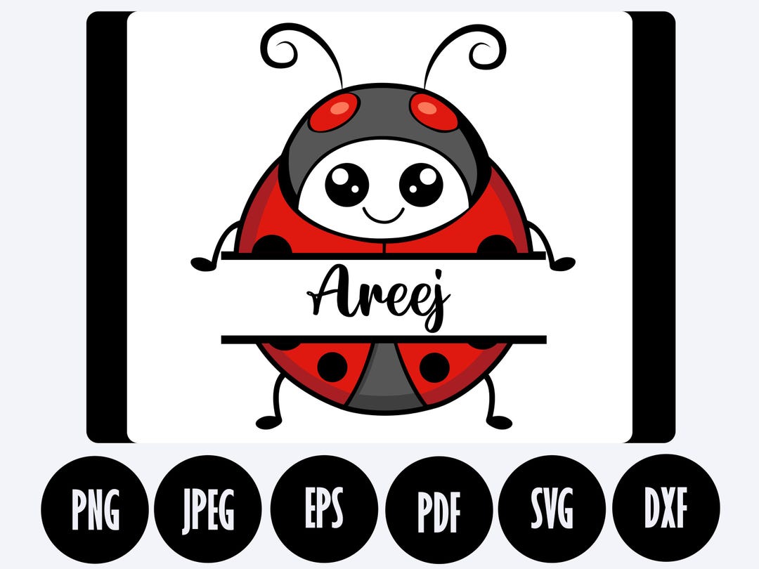 Ladybug Monogram SVG Bundle, Ladybugs Cut Files for Cricut, Silhouette ...