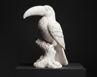 Toucan Bird Sculpture STL | Tropical animal 3D Model for 3D Printing
