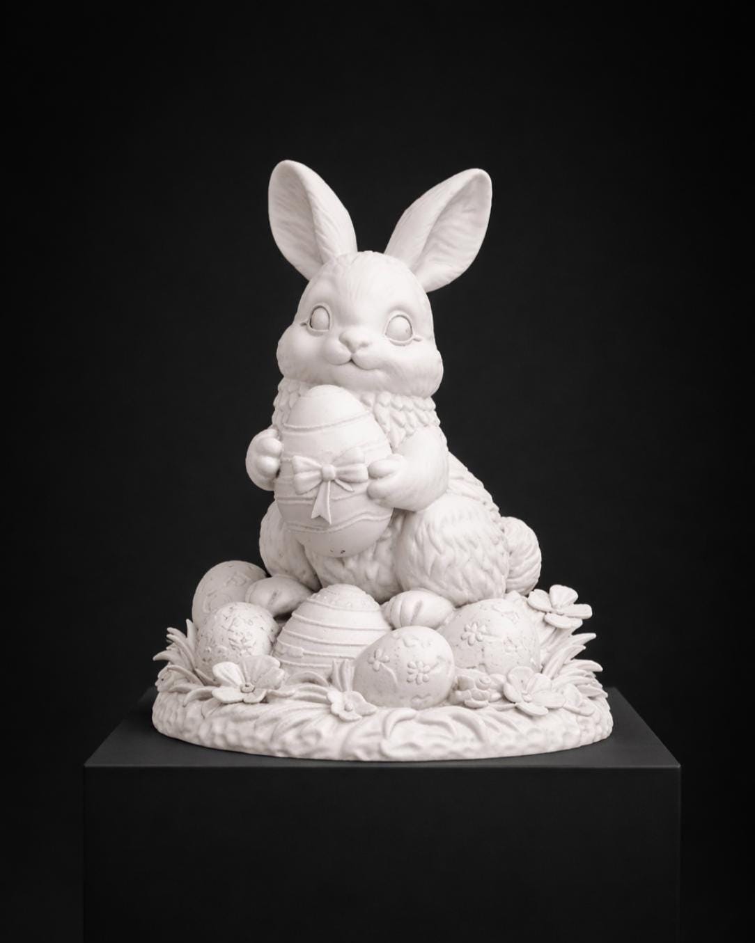 Statua Coniglio Di Pasqua In Ceramica – Decorazione Elegante Per Casa, Ufficio E Regali Primaverili