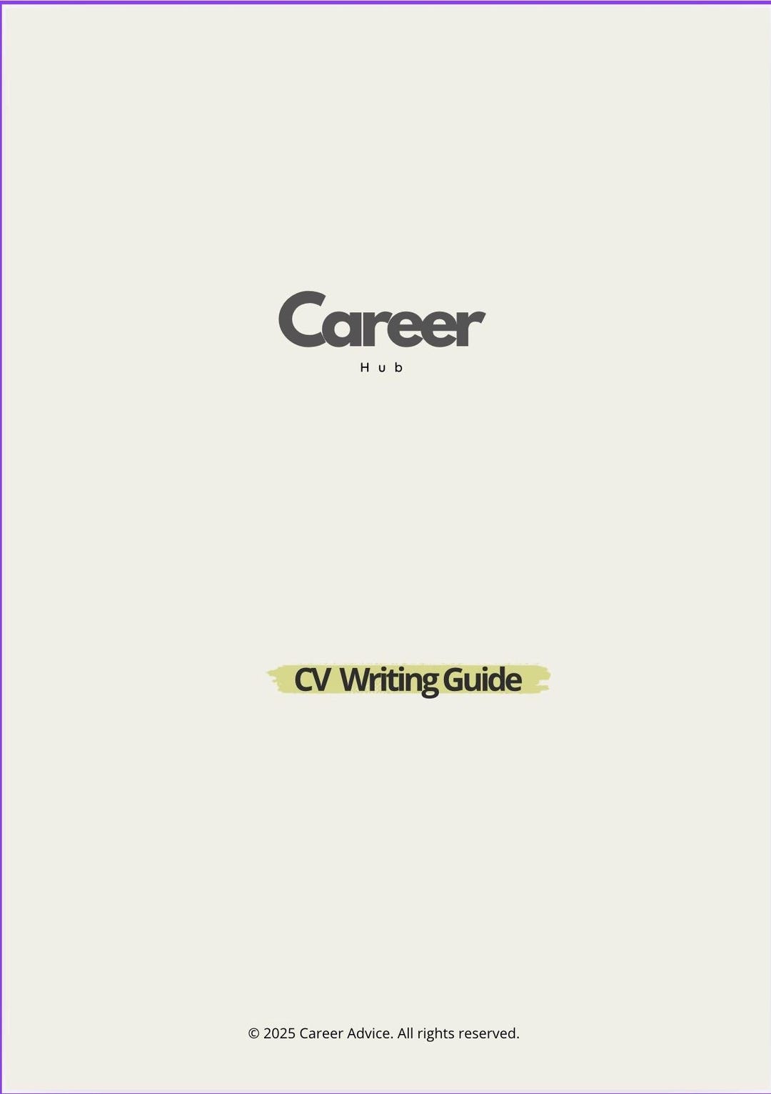 CV Writing Guide - Etsy