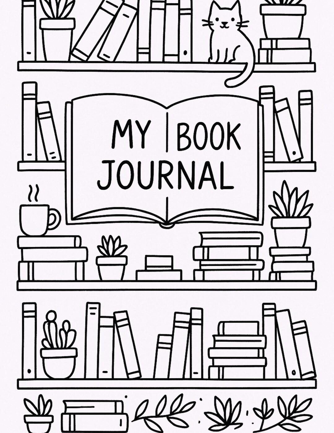 Printable Book Journal | 32-page Reading Log, Summary & Review (PDF ...