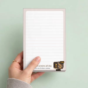 Funny Programming Notepad Bundle, Sarcastic Data Science Coding Gift, 4x6 Desk Stationery Memo Pad Set for Software Engineers broken comma