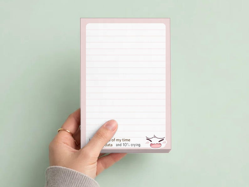Funny Programming Notepad Bundle, Sarcastic Data Science Coding Gift, 4x6 Desk Stationery Memo Pad Set for Software Engineers 10% crying